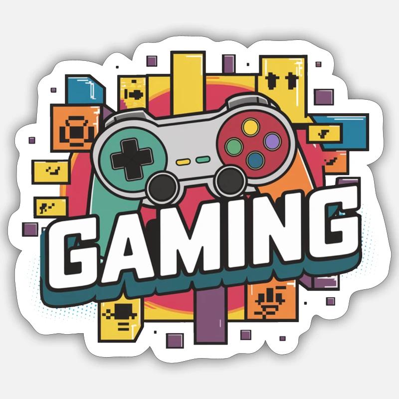 Gaming - Controllers - Sticker size S (10 x 10 cm) - white matte