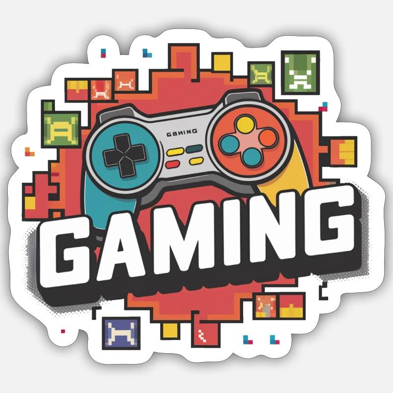 Gaming - Controller - Sticker Größe S (10 x 10 cm) - Mattweiß