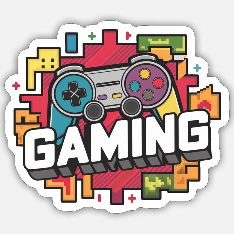 Gaming - Controller - Sticker Größe S (10 x 10 cm) - Mattweiß