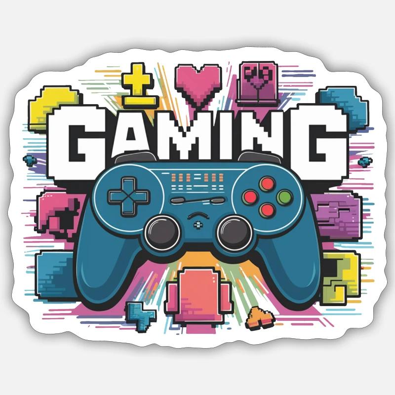 Gaming - Controllers - Sticker size S (10 x 10 cm) - white matte