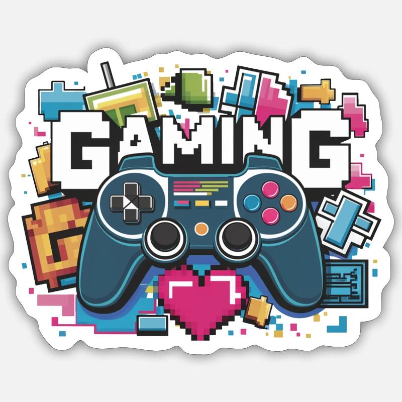 Gaming - Controllers - Sticker size S (10 x 10 cm) - white matte