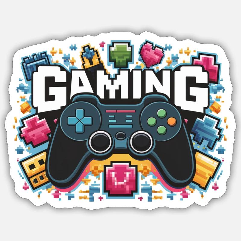 Gaming - Controllers - Sticker size S (10 x 10 cm) - white matte