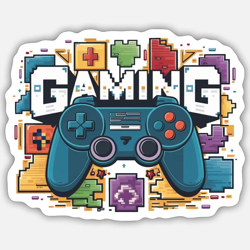 Gaming - Controllers - Sticker size S (10 x 10 cm) - white matte