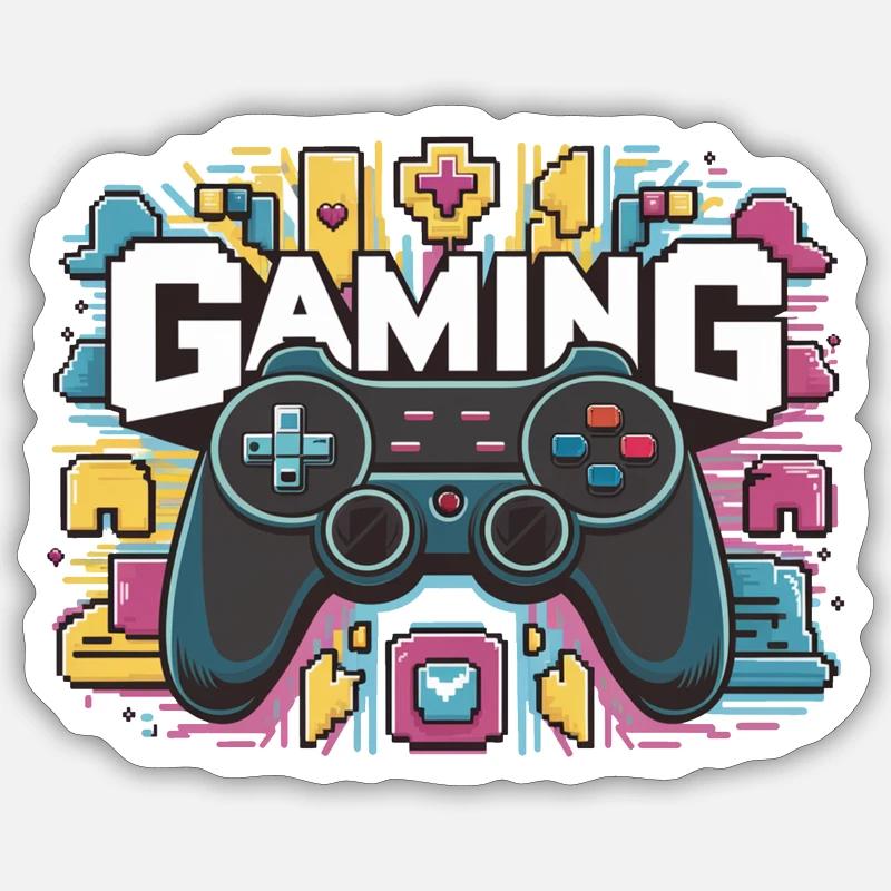 Gaming - Controllers - Sticker size S (10 x 10 cm) - white matte