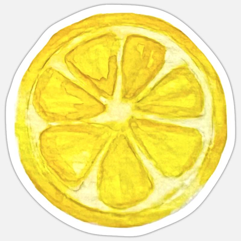 Tranche de citron Sticker taille S (10 x 10 cm)