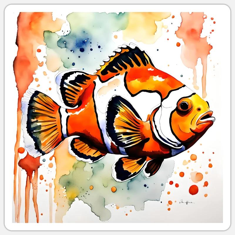Clownfish Sticker size S (10 x 10 cm)