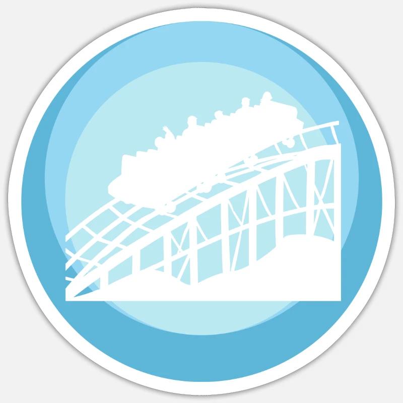 Roller Coaster Fairground Marquee Sticker size S (10 x 10 cm)