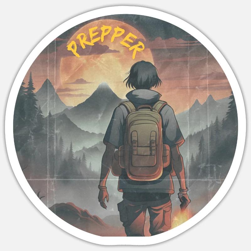 Prepper OS - Sticker size S (10 x 10 cm) - white matte