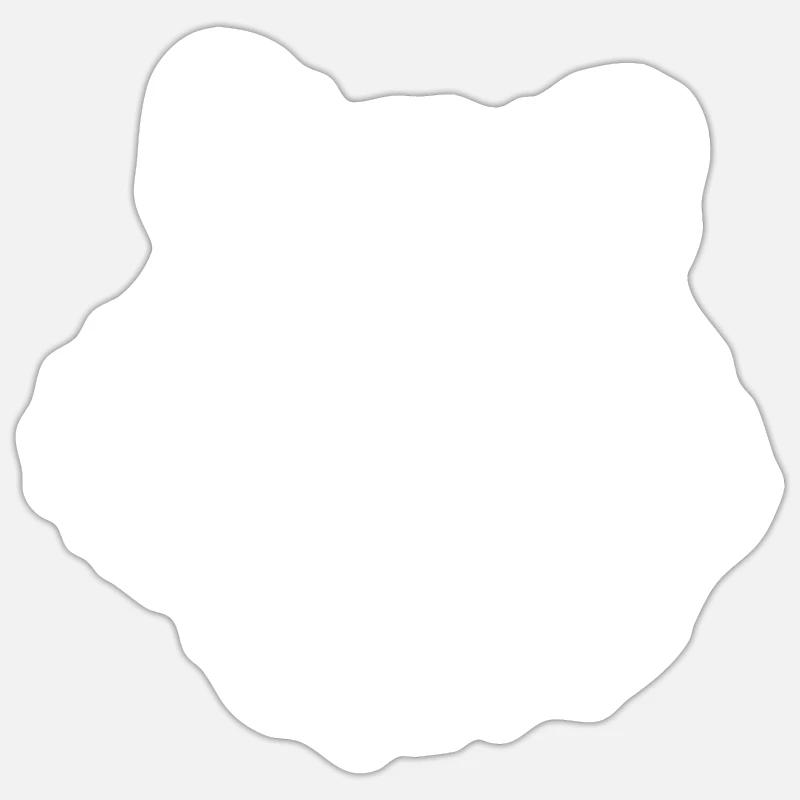 Waschbär - Sticker Größe S (10 x 10 cm) - Mattweiß