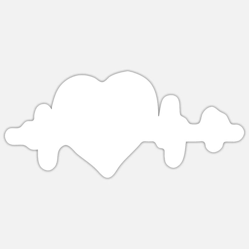 Heartbeat Computer Sticker size S (10 x 10 cm)
