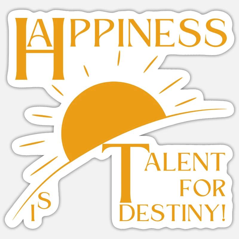 Happiness - Sticker size S (10 x 10 cm) - white matte