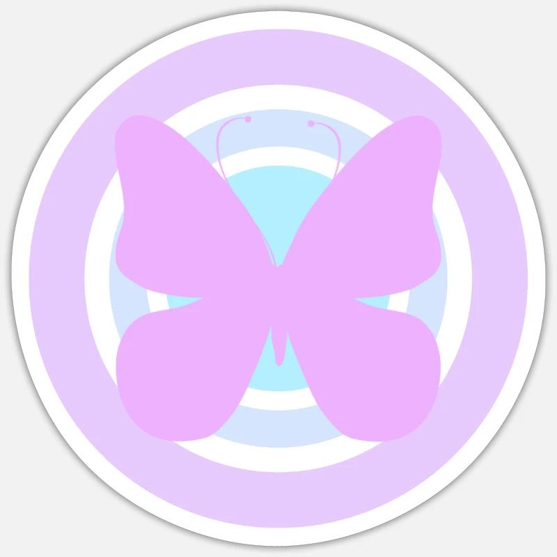Papillon céleste violet Sticker taille S (10 x 10 cm)