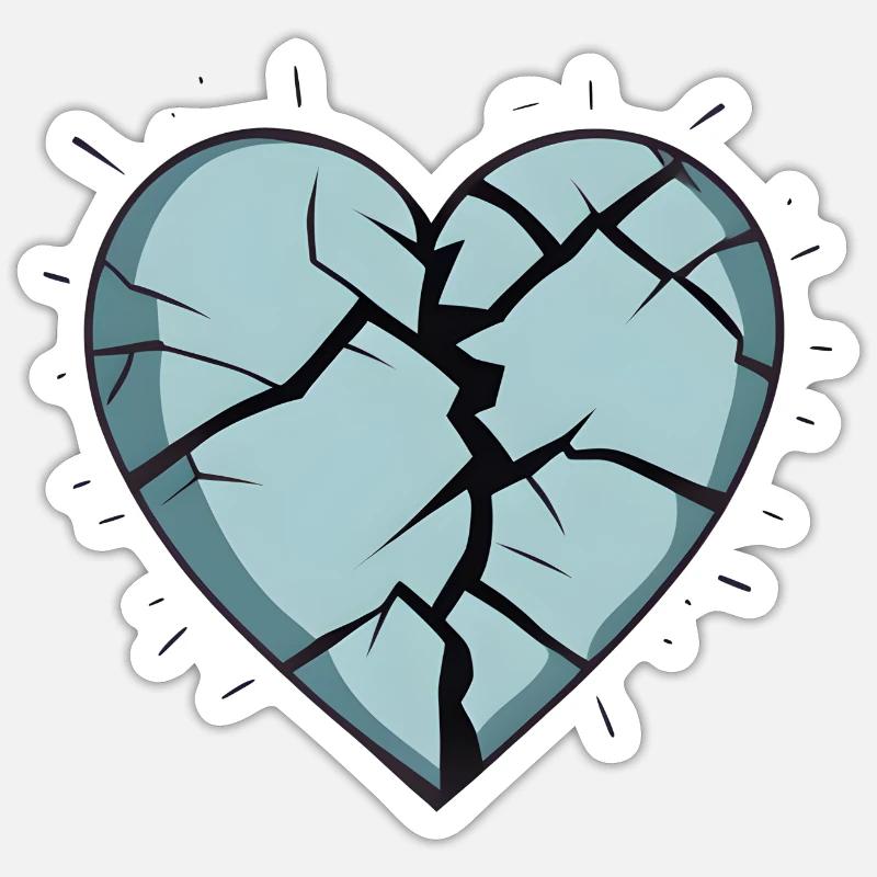 Shattered Affection - Sticker size S (10 x 10 cm) - white matte