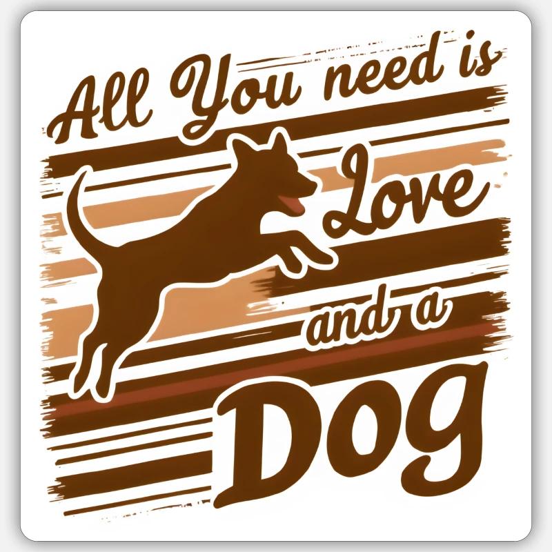 chiot chien - Sticker taille S (10 x 10 cm) - blanc mat