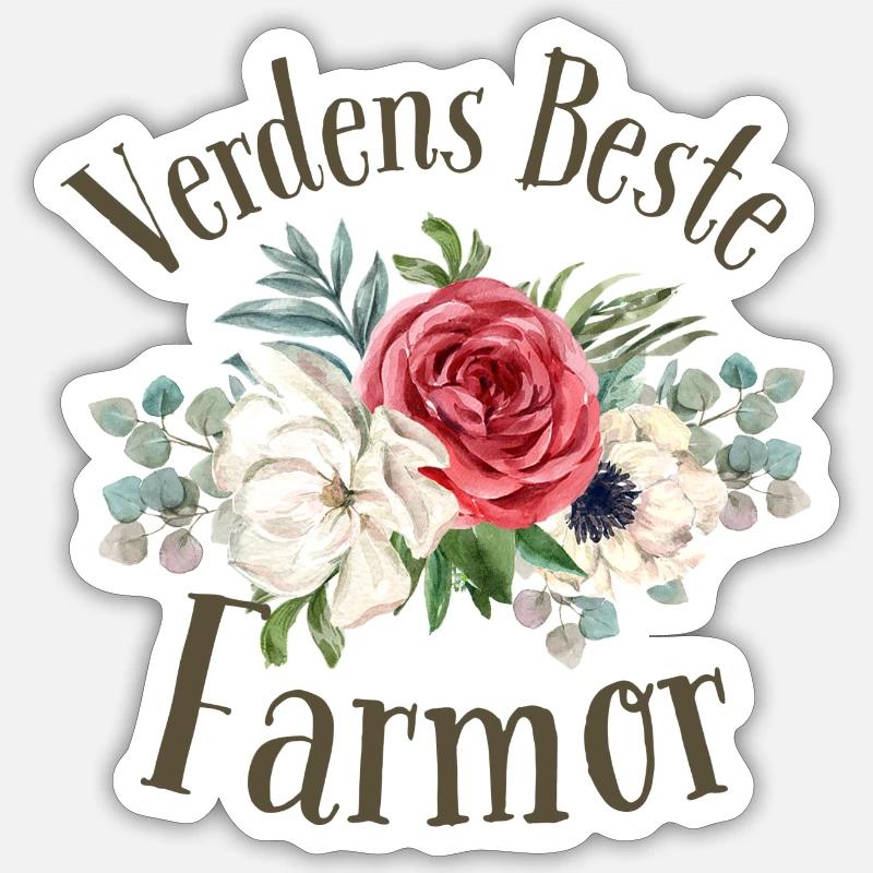 die beste Großmutter der Welt - Sticker Größe S (10 x 10 cm) - Mattweiß