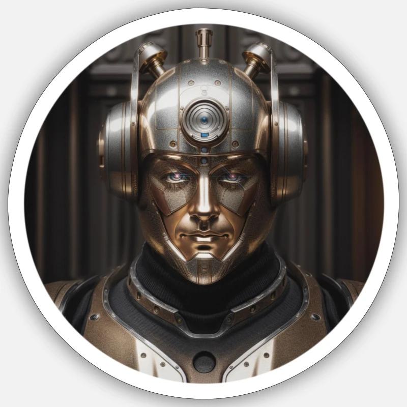 AI - Artificial Intelligence robot - Sticker size S (10 x 10 cm) - white matte