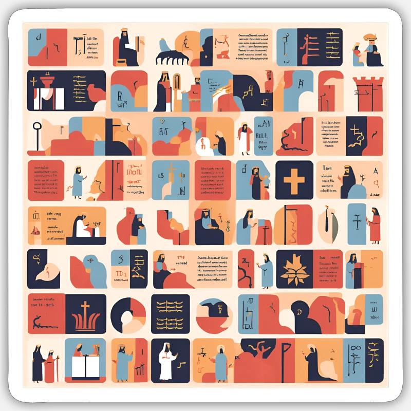 biblique 9 - Sticker taille S (10 x 10 cm) - blanc mat