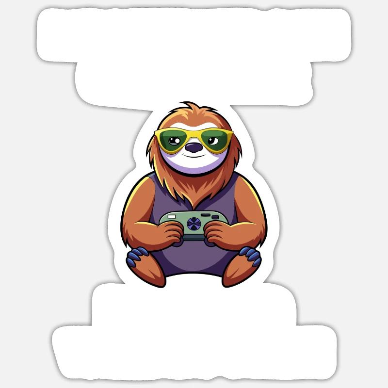 Zocken Reichet mir den Controller König Konsole - Sticker Größe S (10 x 10 cm) - Mattweiß