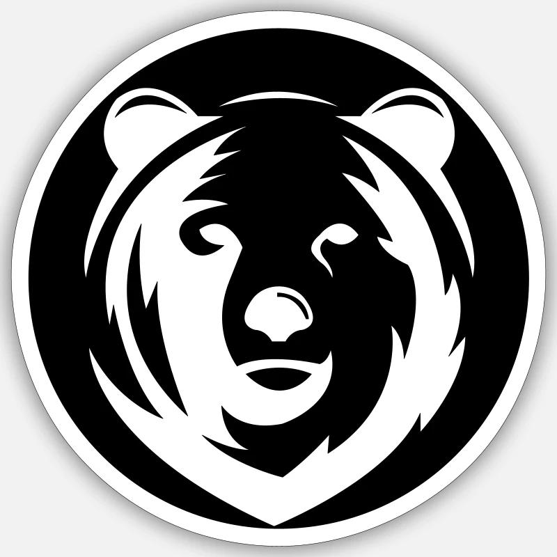 bär - Sticker Größe S (10 x 10 cm) - Mattweiß