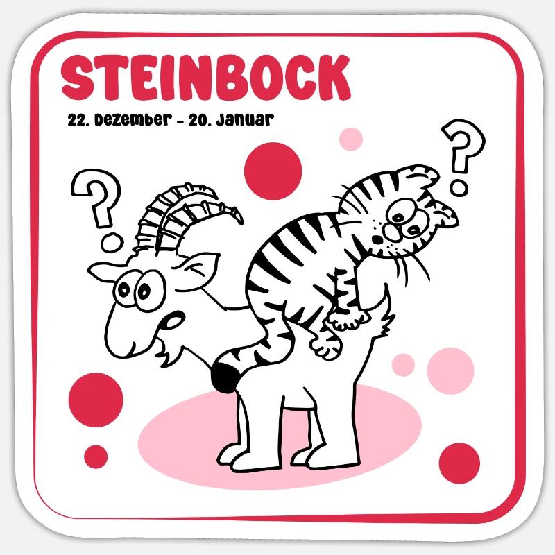 Sternzeichen Steinbock Sticker Größe S (10 x 10 cm)