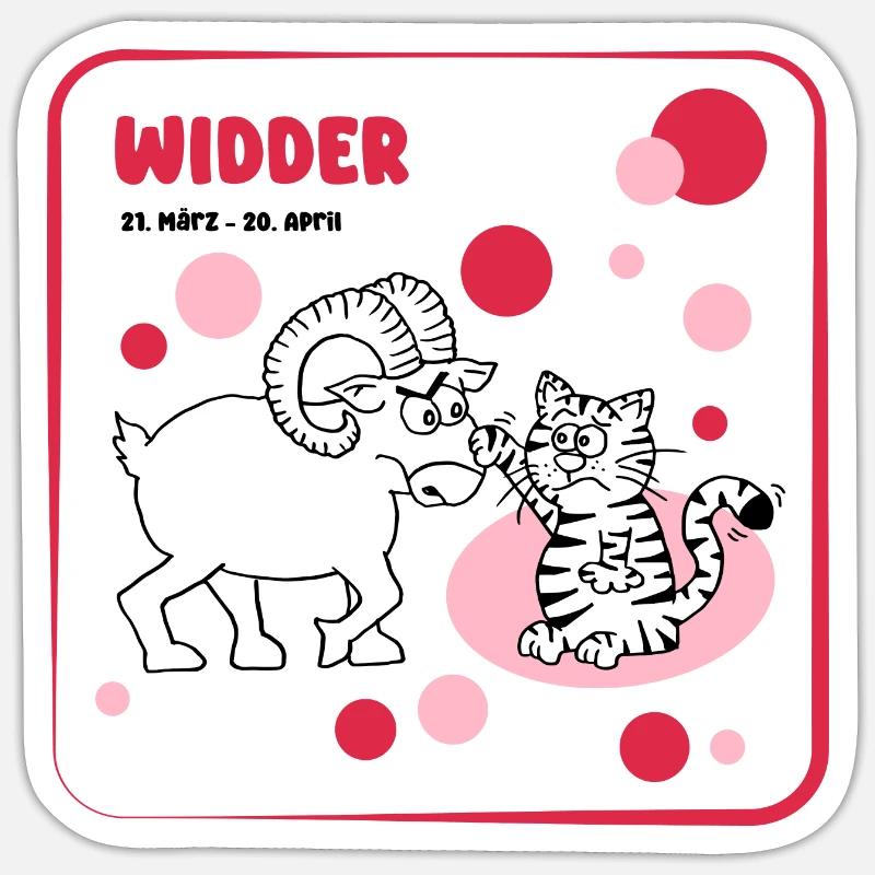 Sternzeichen Widder Sticker Größe S (10 x 10 cm)
