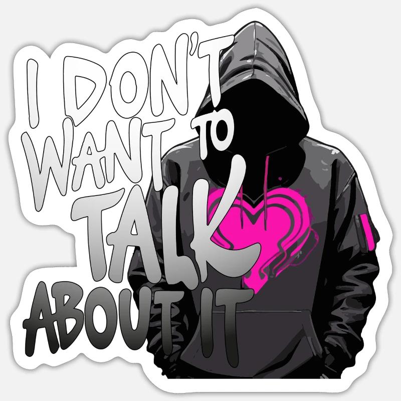Ich möchte nicht Sticker Größe S (10 x 10 cm)