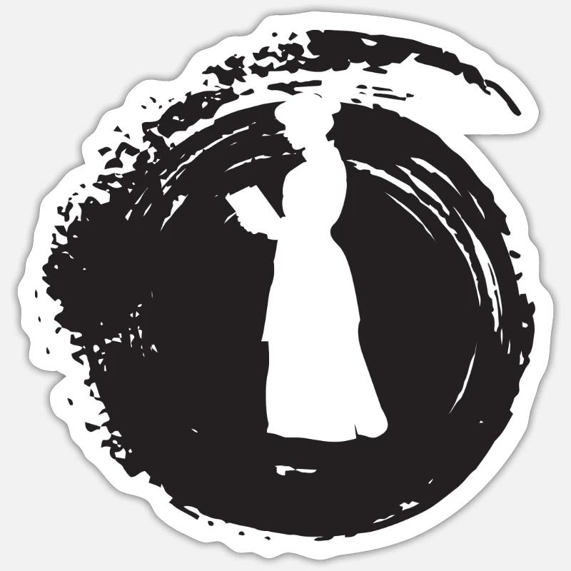 Buch - Sticker Größe S (10 x 10 cm) - Mattweiß