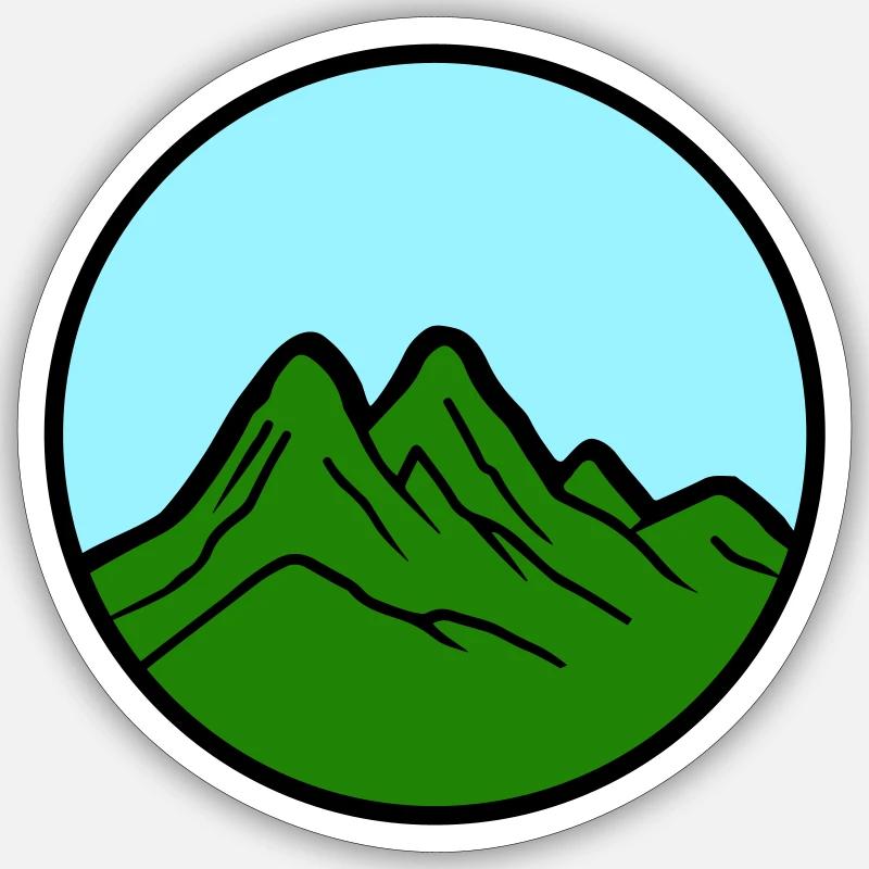 Mountains 2 Sticker size S (10 x 10 cm)