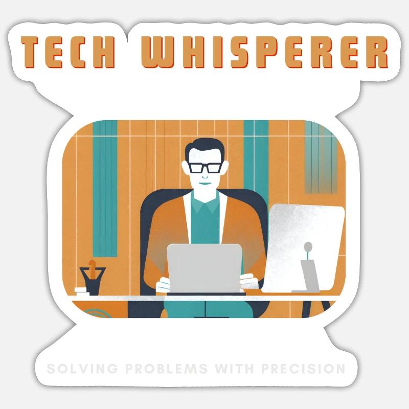 Tech Whisperer Résoudre les problèmes - Sticker taille S (10 x 10 cm) - blanc mat
