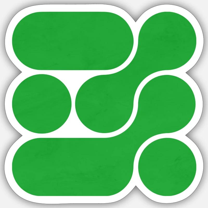 OCHOOO - VERT - Sticker taille S (10 x 10 cm) - blanc mat