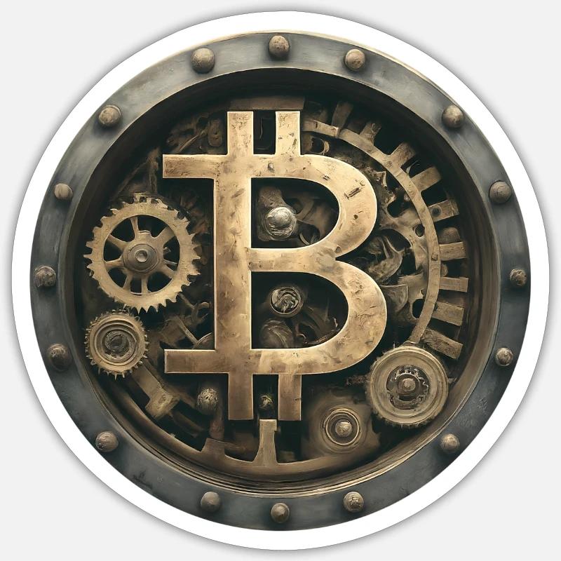 The Bitcoin Machine Sticker size S (10 x 10 cm)