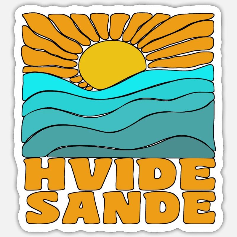 Hvide Sande Dänemark - Sticker Größe S (10 x 10 cm) - Mattweiß