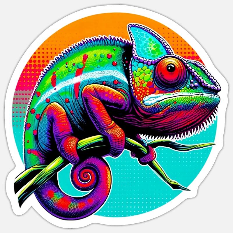 Chameleon Sticker size S (10 x 10 cm)