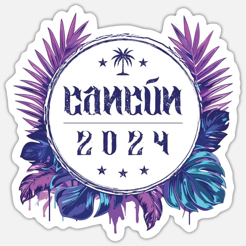 Cancun 2024 - Sticker Größe S (10 x 10 cm) - Mattweiß