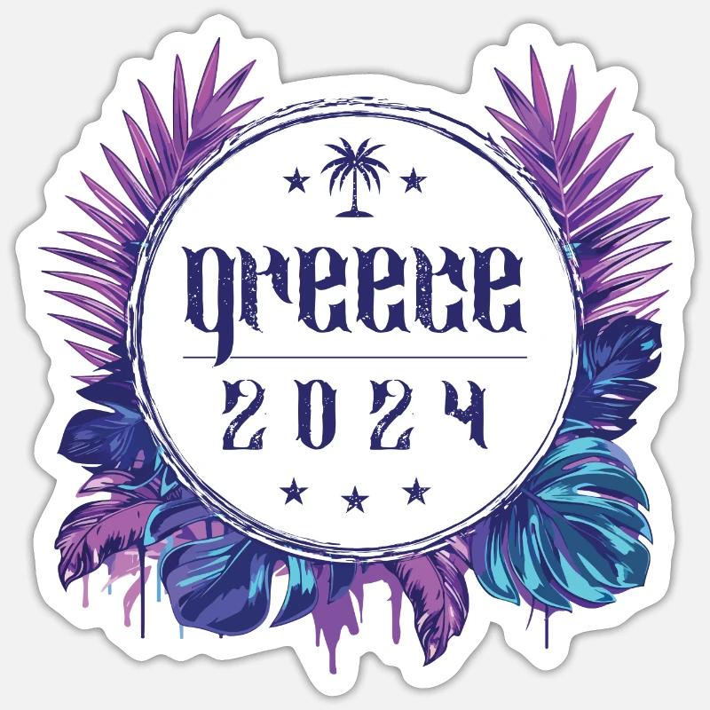 Greece 2024 - Sticker size S (10 x 10 cm) - white matte