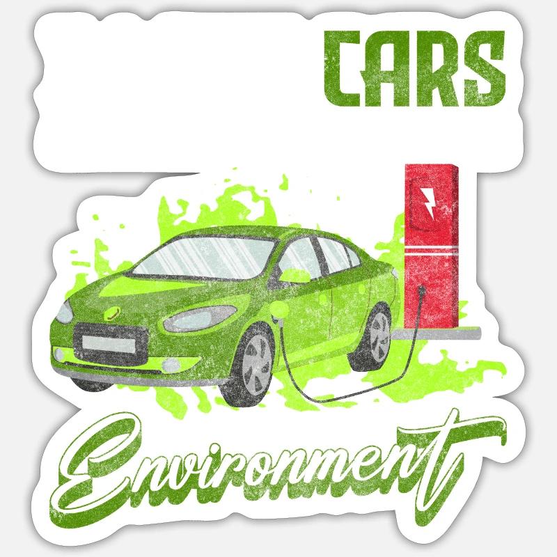 E-Car Vehicle Efficient - Sticker size S (10 x 10 cm) - white matte