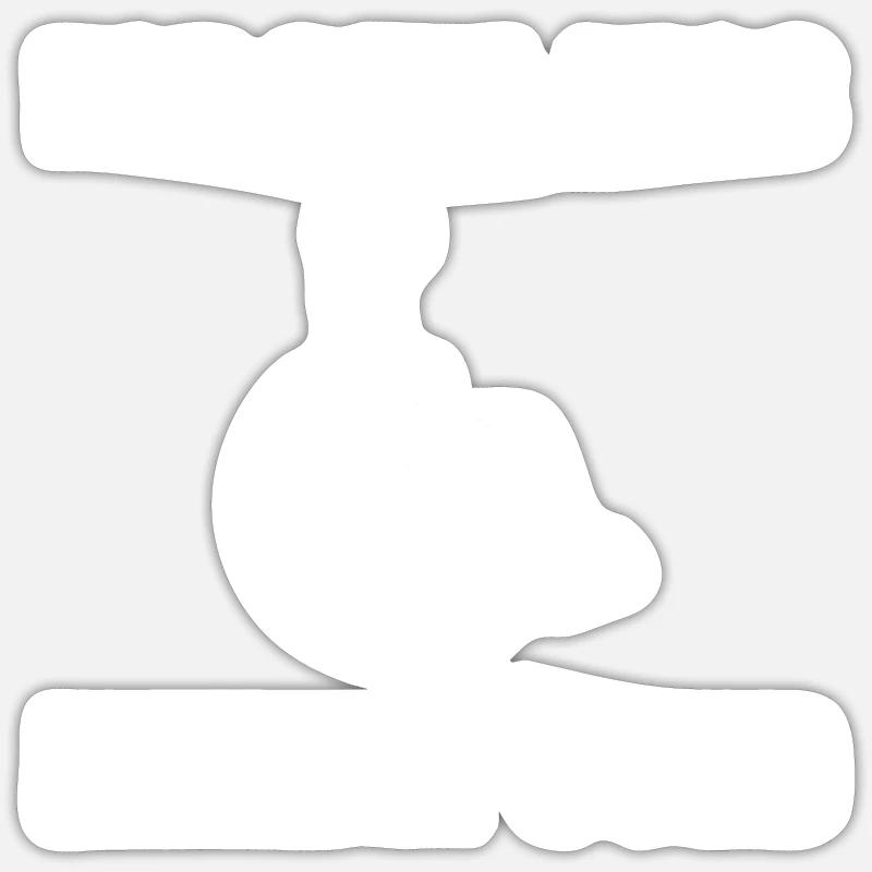 Fauteuil roulant - Sticker taille S (10 x 10 cm) - blanc mat