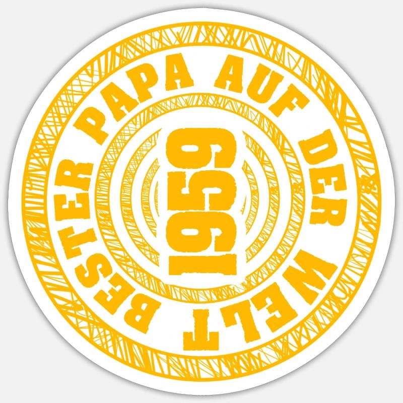 Daddy 1959 - Sticker Größe S (10 x 10 cm) - Mattweiß