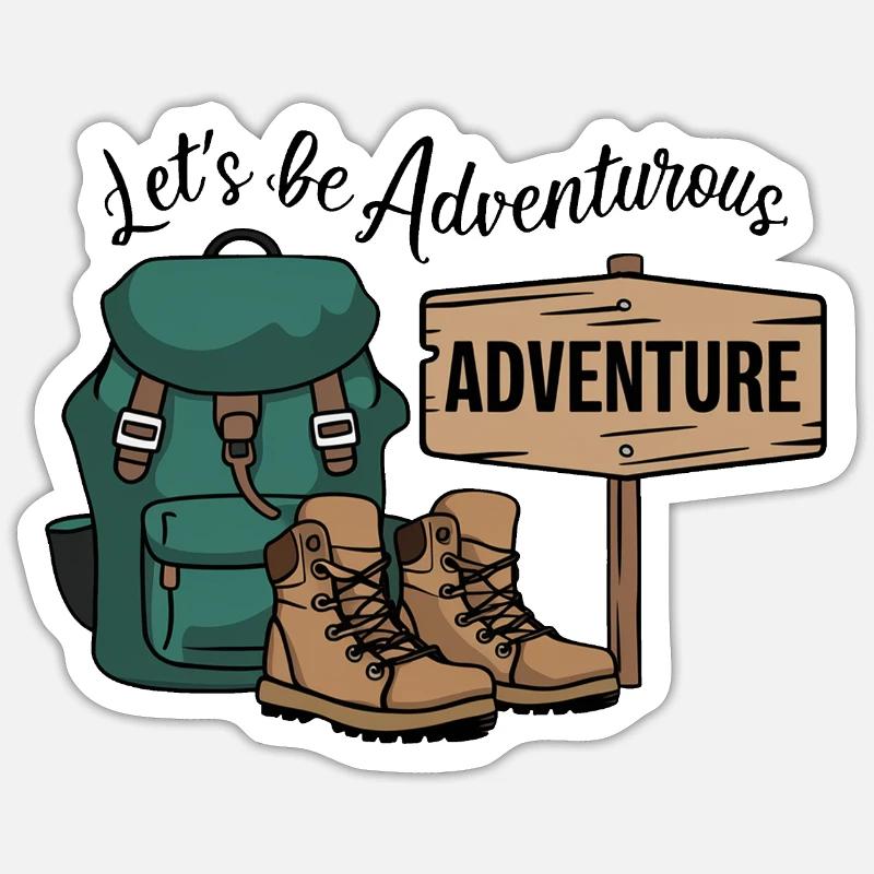 Let's be adventurous. - Sticker size S (10 x 10 cm) - white matte