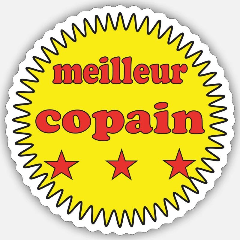 Bester Kumpel Sticker Größe S (10 x 10 cm)