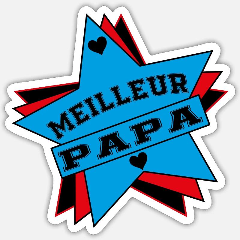 Bester Papa Sticker Größe S (10 x 10 cm)