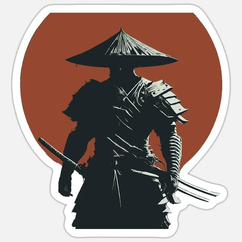 Samurai - Sticker size S (10 x 10 cm) - white matte