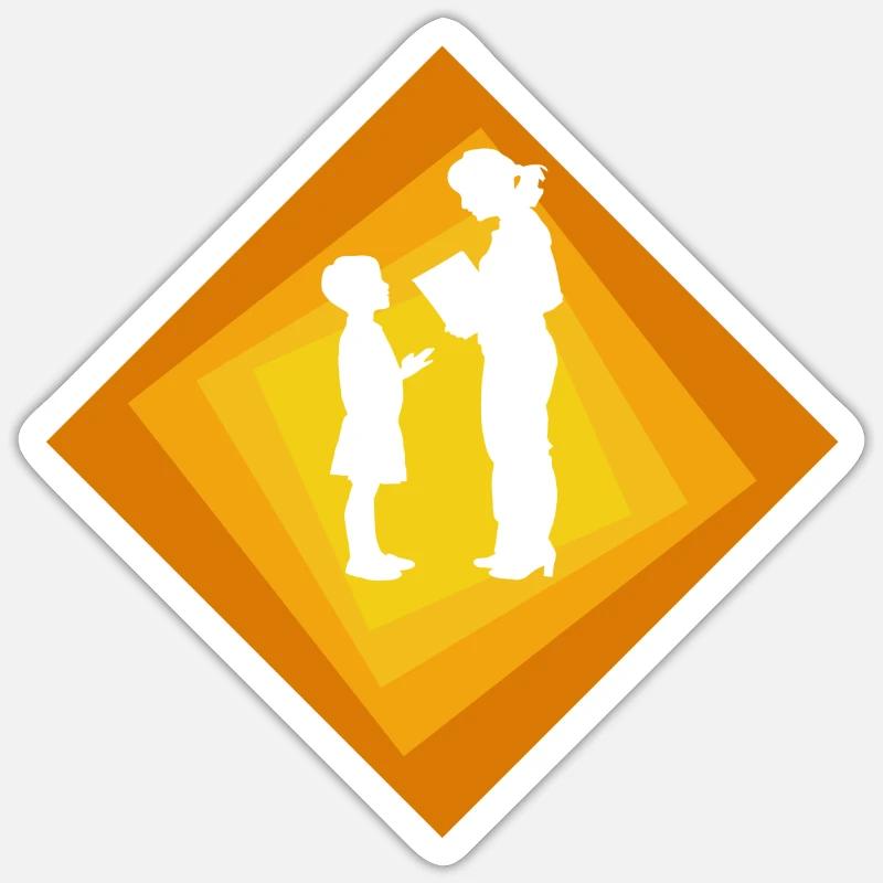 Enseignant à l’école primaire Enseignant Abi Sticker taille S (10 x 10 cm)