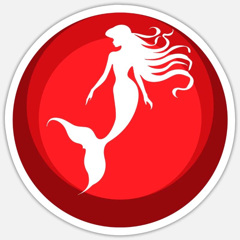 Mythical creature manatee - Sticker size S (10 x 10 cm) - white matte