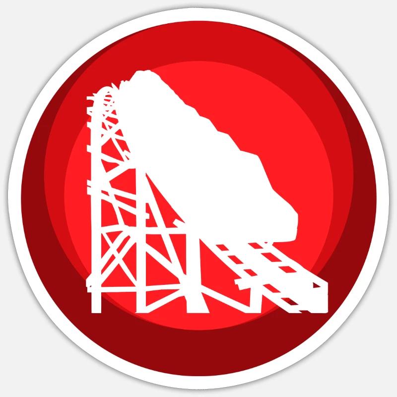 Roller Coaster Marquee - Sticker size S (10 x 10 cm) - white matte