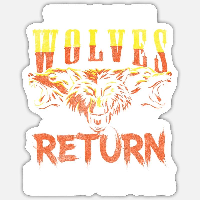 Wolf Hunt Legends - Sticker size S (10 x 10 cm) - white matte