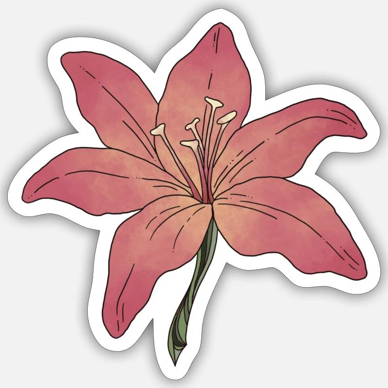 Fleur de lys - Sticker taille S (10 x 10 cm) - blanc mat