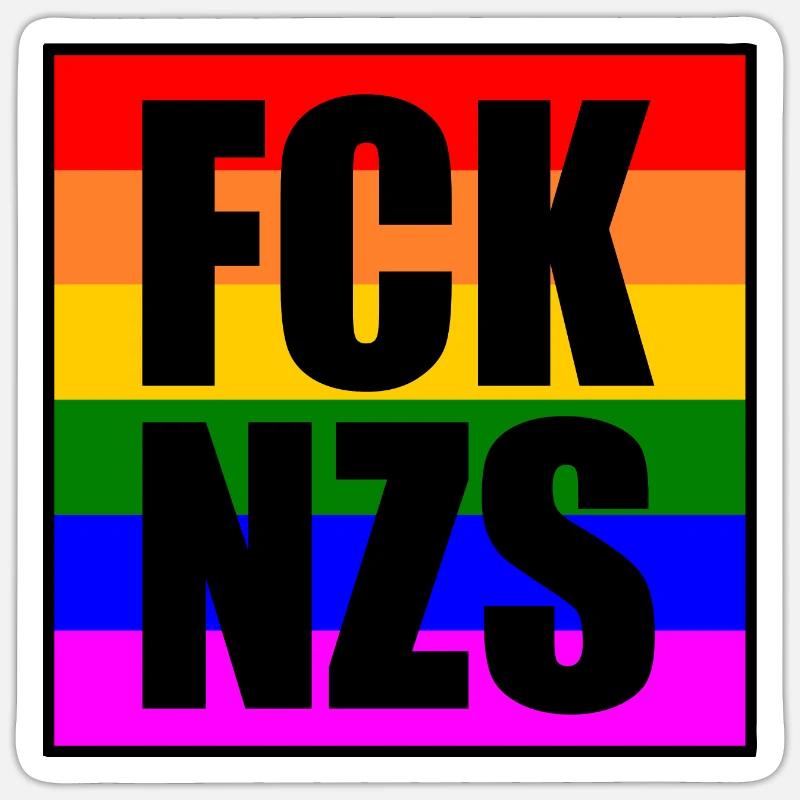 Fck nzs - Sticker size S (10 x 10 cm) - white matte