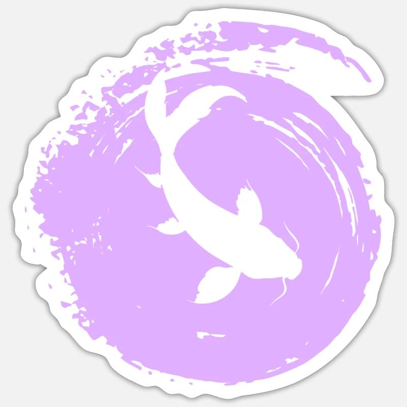 Koi Fish - Sticker size S (10 x 10 cm) - white matte