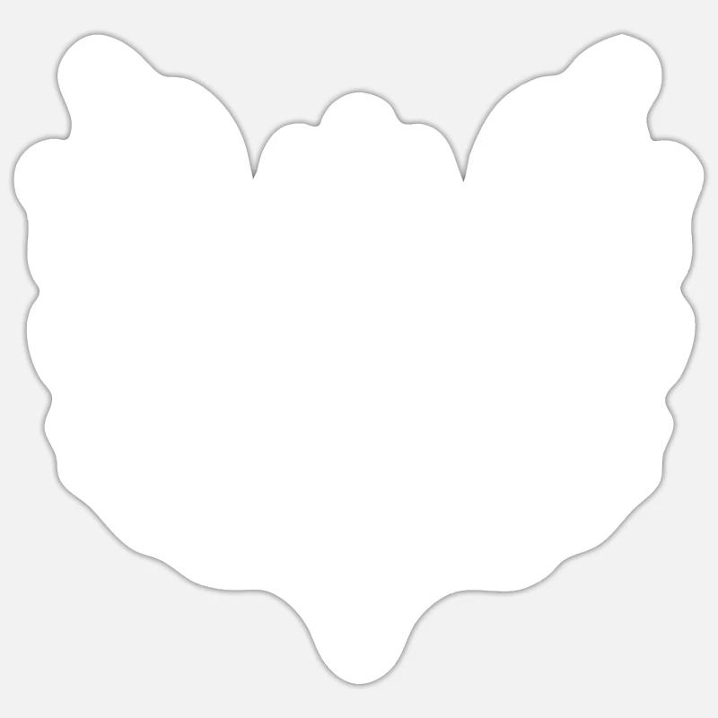 Herz - Sticker Größe S (10 x 10 cm) - Mattweiß